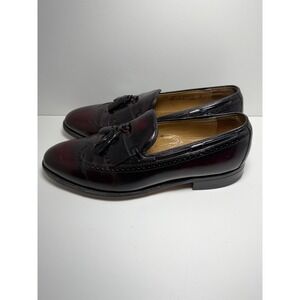 Johnston & Murphy Aristocraft Men's Kiltie Tassel Wingtip Loafers Burgundy 8.5